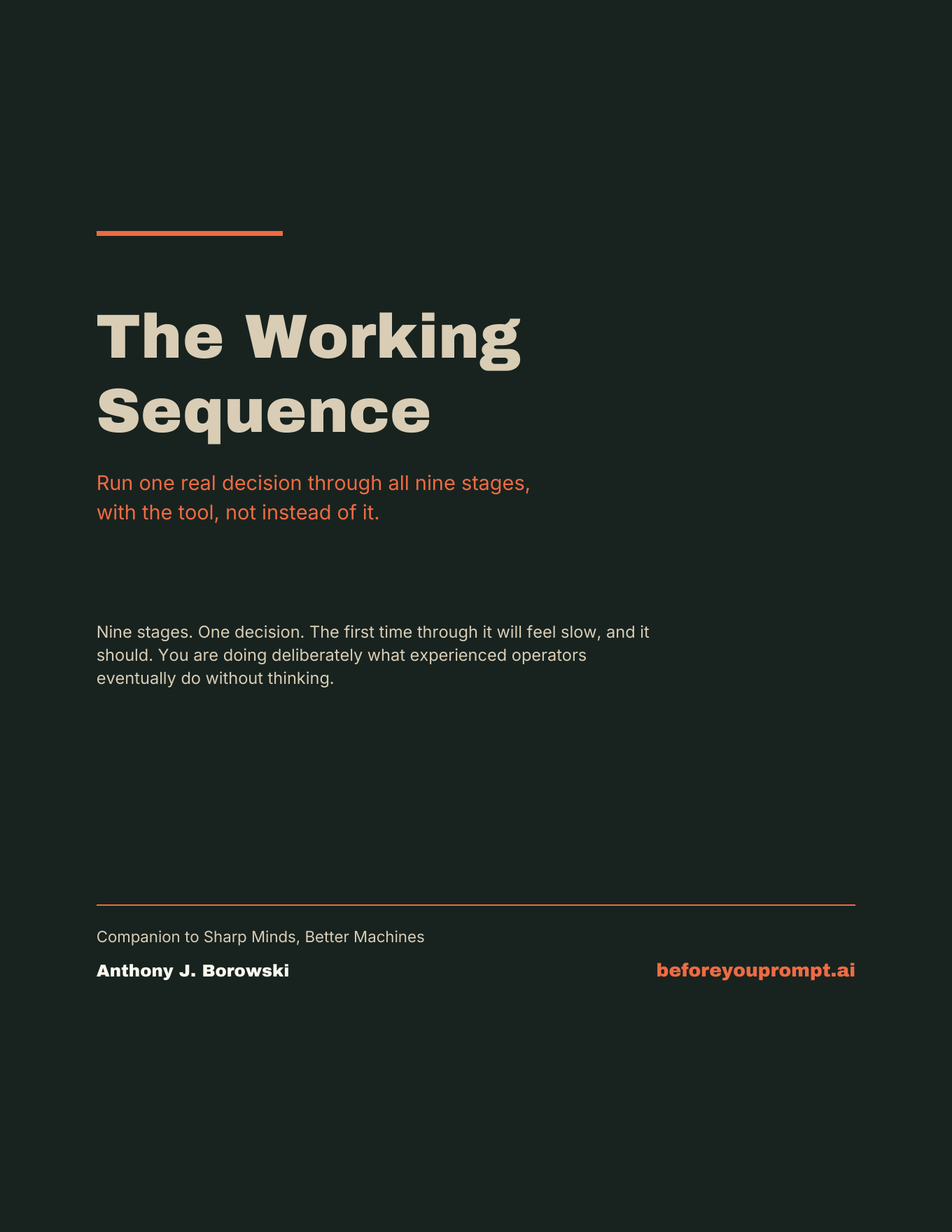 Cover of The Working Sequence workbook
